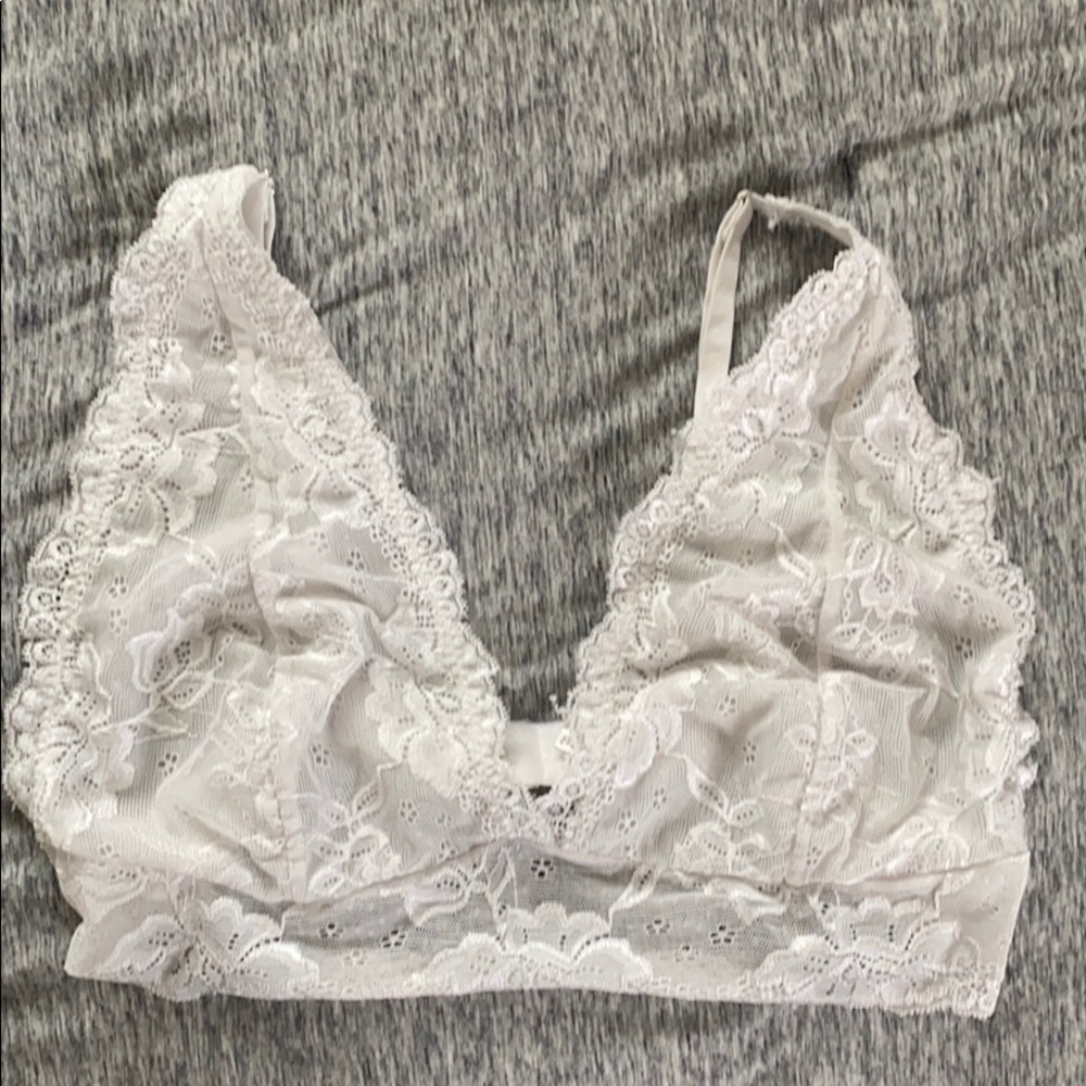 White lace bralette